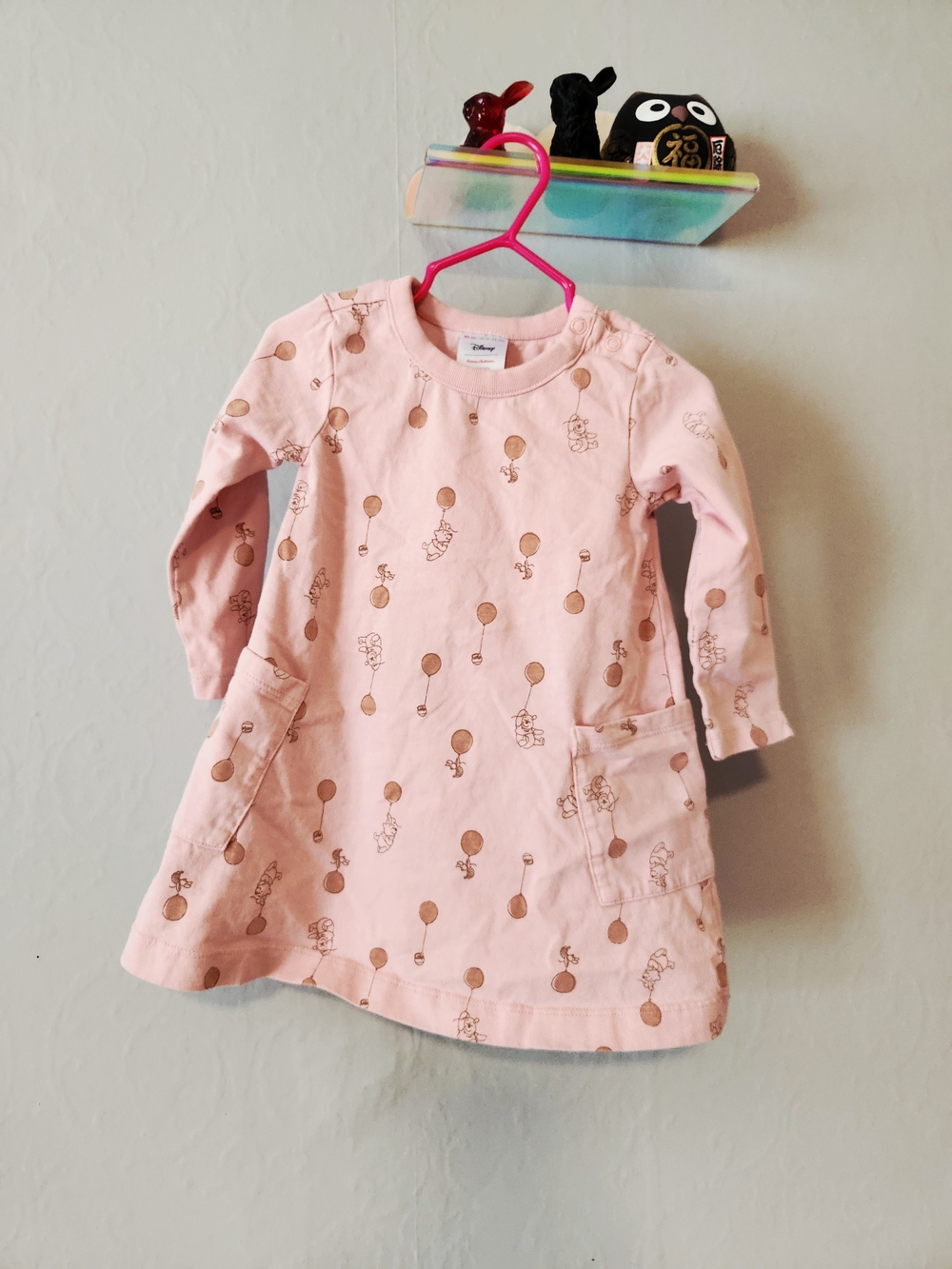 Hanna Andersson 18-24m Winnnie the Pooh Balloon Long Sleeve Dress